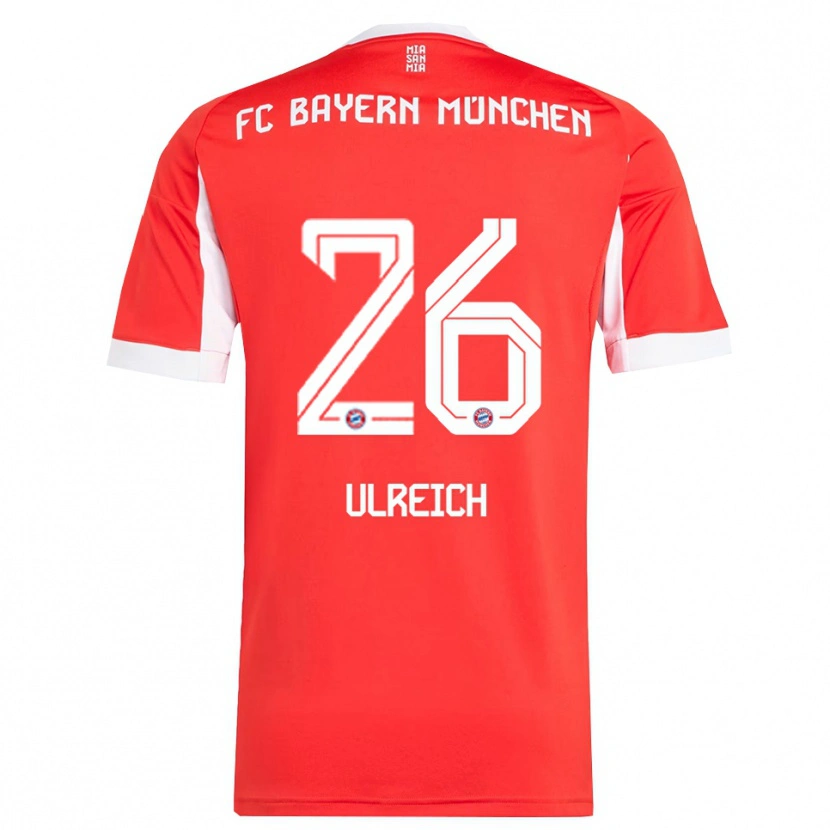 Danxen Homem Camisola Sven Ulreich #26 Vermelho Branco Principal 2025/26 Camisa Brasil