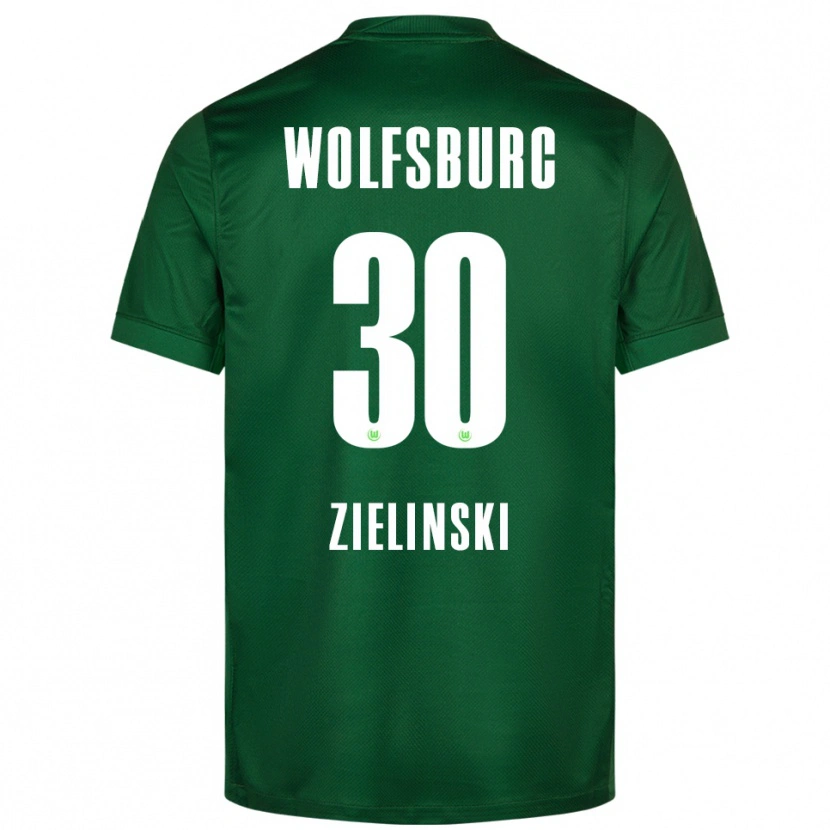 Danxen Homem Camisola Jakub Zielinski #30 Verde Branco Principal 2025/26 Camisa Brasil