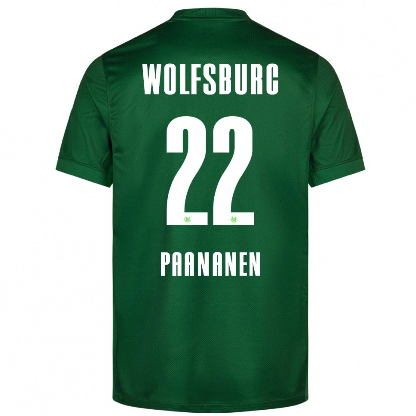 Danxen Homem Camisola Otto Paananen #22 Verde Branco Principal 2025/26 Camisa Brasil