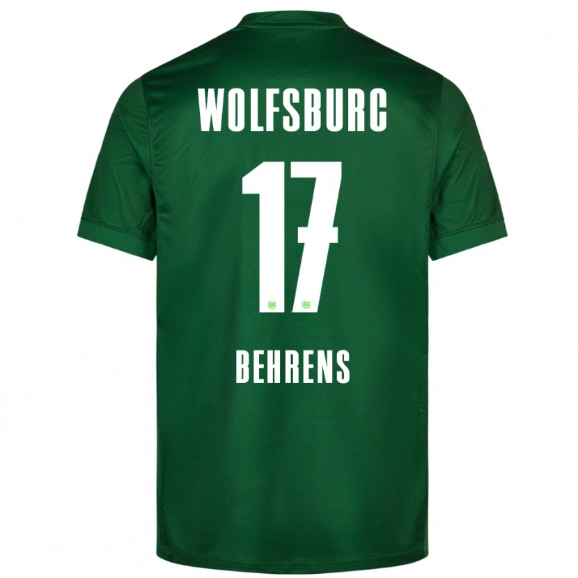 Danxen Homem Camisola Kevin Behrens #17 Verde Branco Principal 2025/26 Camisa Brasil