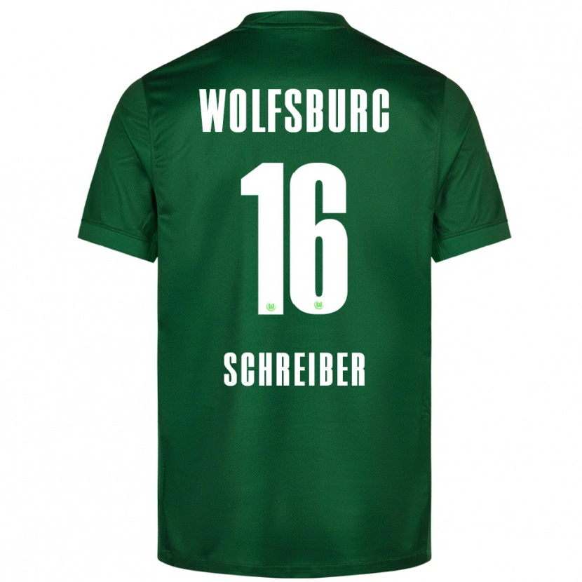 Danxen Homem Camisola Maximilian Schreiber #16 Verde Branco Principal 2025/26 Camisa Brasil