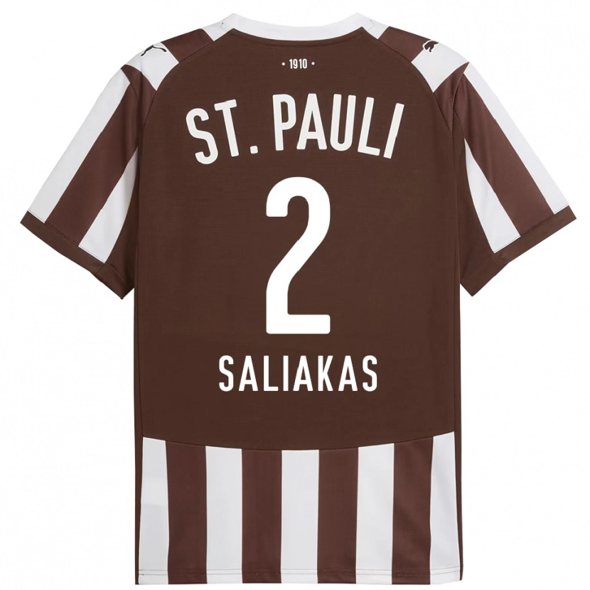 Danxen Homem Camisola Manolis Saliakas #2 Café Branco Principal 2025/26 Camisa Brasil