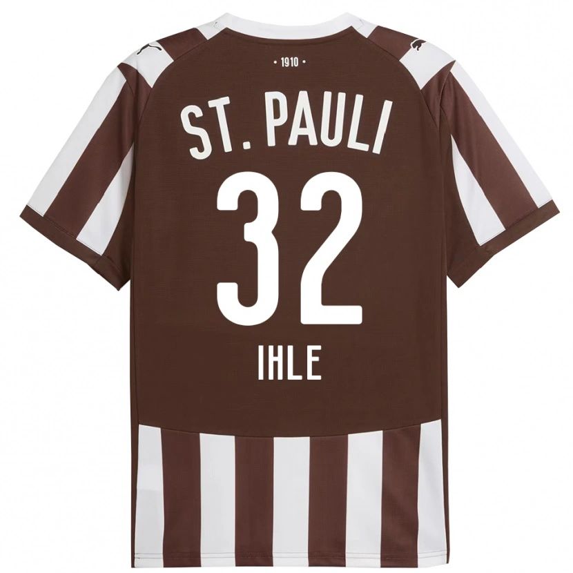 Danxen Homem Camisola Friederike Ihle #32 Café Branco Principal 2025/26 Camisa Brasil