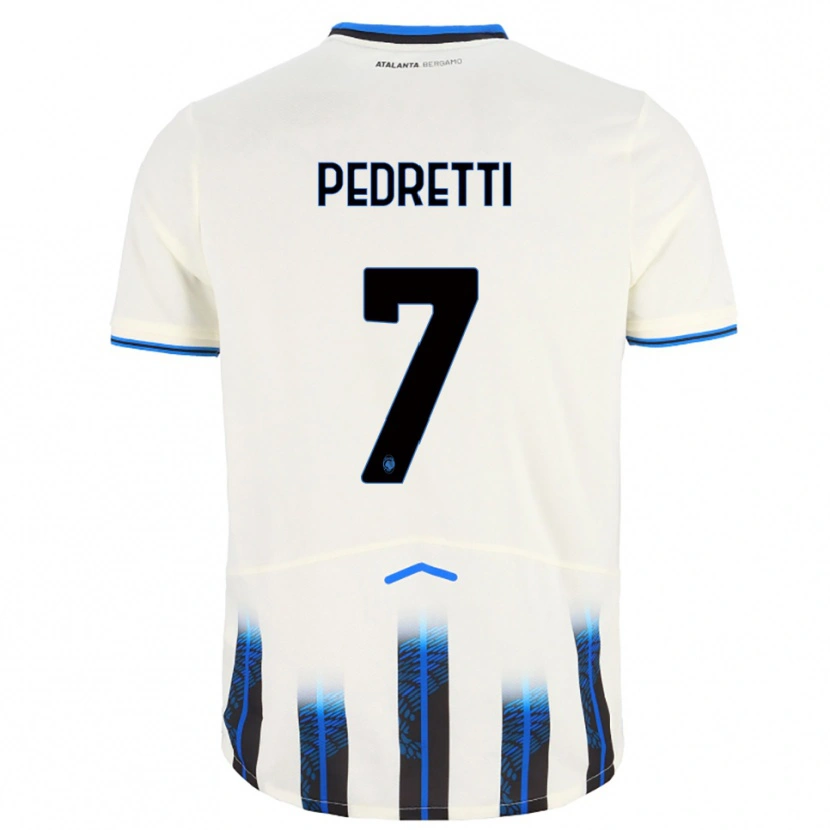 Danxen Homem Camisola Mattia Pedretti #7 Branco Azul Alternativa 2025/26 Camisa Brasil