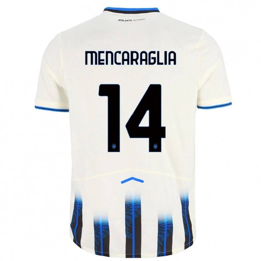 Danxen Homem Camisola Filippo Mencaraglia #14 Branco Azul Alternativa 2025/26 Camisa Brasil