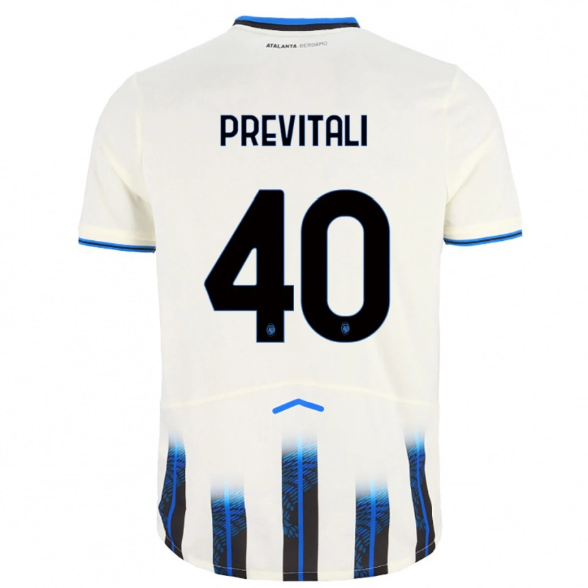 Danxen Homem Camisola Cristian Previtali #40 Branco Azul Alternativa 2025/26 Camisa Brasil