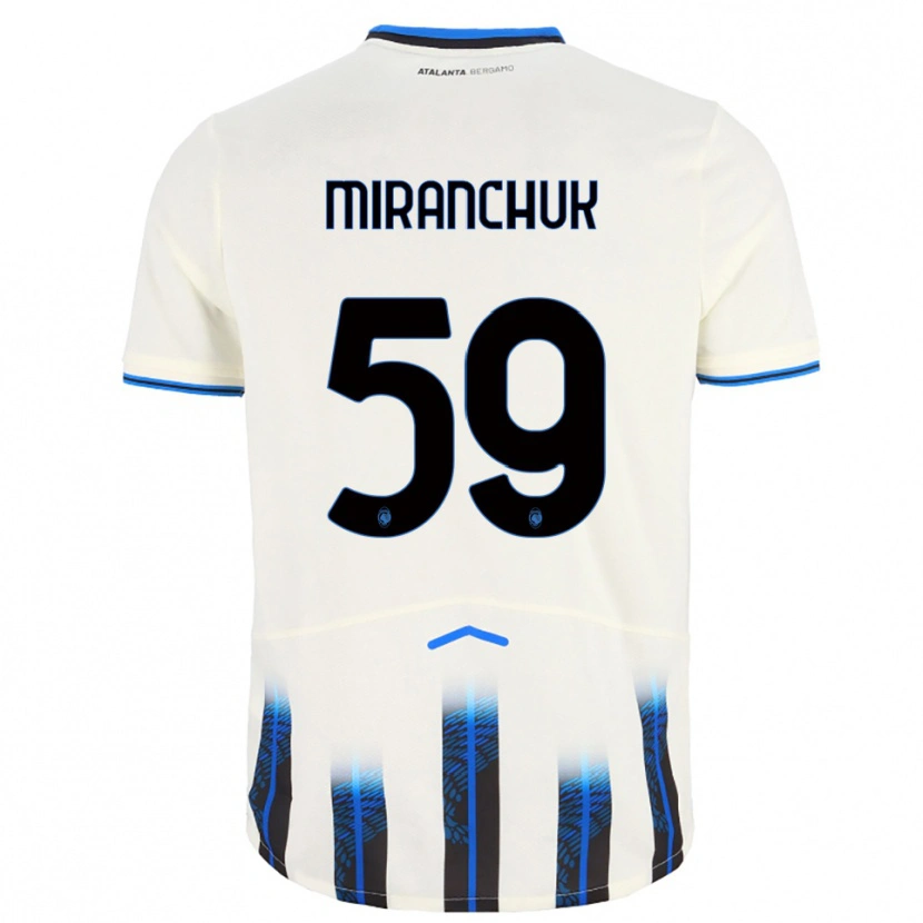 Danxen Homem Camisola Aleksey Miranchuk #59 Branco Azul Alternativa 2025/26 Camisa Brasil