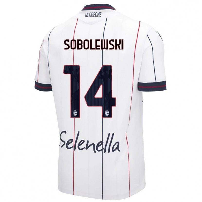 Danxen Homem Camisola Konrad Sobolewski #14 Branco Azul Royal Alternativa 2025/26 Camisa Brasil