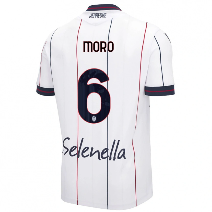 Danxen Homem Camisola Nikola Moro #6 Branco Azul Royal Alternativa 2025/26 Camisa Brasil