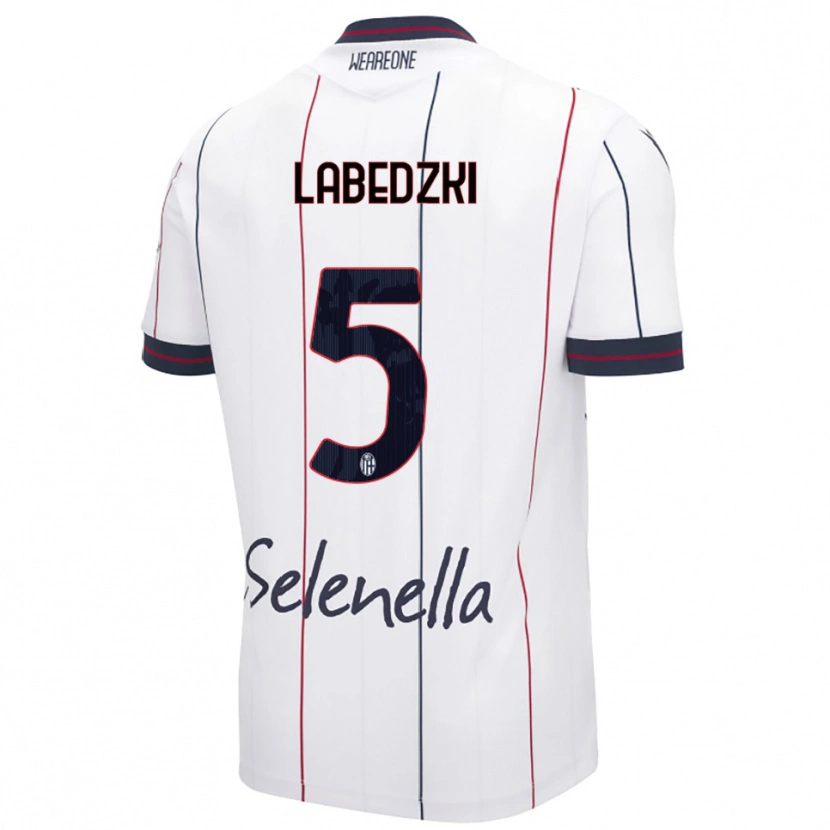 Danxen Homem Camisola Jan Labedzki #5 Branco Azul Royal Alternativa 2025/26 Camisa Brasil