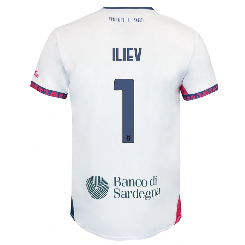 Danxen Homem Camisola Velizar-Iliya Iliev #1 Branco Marinho Vermelho Alternativa 2025/26 Camisa Brasil