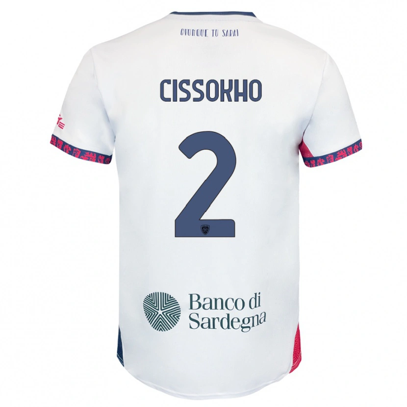 Danxen Homem Camisola Moussa Cissokho #2 Branco Marinho Vermelho Alternativa 2025/26 Camisa Brasil