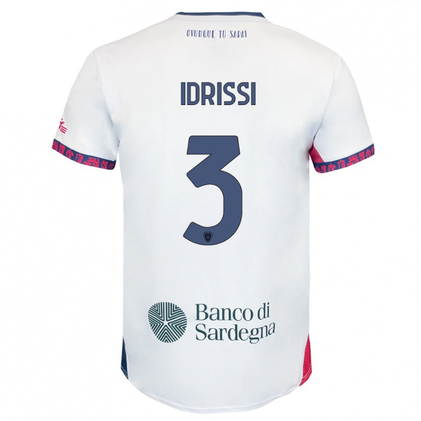 Danxen Homem Camisola Riyad Idrissi #3 Branco Marinho Vermelho Alternativa 2025/26 Camisa Brasil