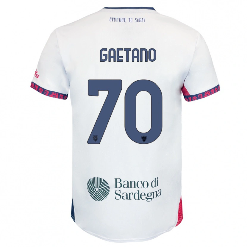 Danxen Homem Camisola Gianluca Gaetano #70 Branco Marinho Vermelho Alternativa 2025/26 Camisa Brasil