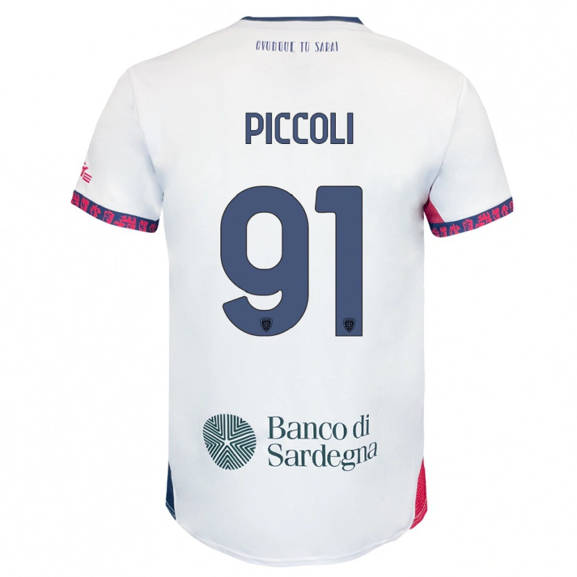 Danxen Homem Camisola Roberto Piccoli #91 Branco Marinho Vermelho Alternativa 2025/26 Camisa Brasil