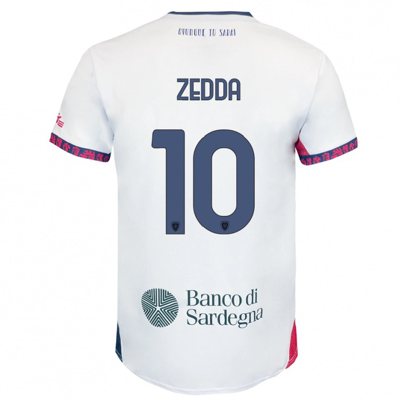 Danxen Homem Camisola Diego Zedda #10 Branco Marinho Vermelho Alternativa 2025/26 Camisa Brasil