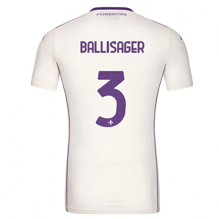 Danxen Homem Camisola Stine Ballisager Pedersen #3 Branco Roxo Vermelho Alternativa 2025/26 Camisa Brasil