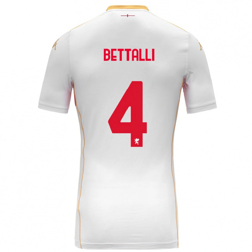 Danxen Homem Camisola Giorgia Bettalli #4 Branco Vermelho Alternativa 2025/26 Camisa Brasil
