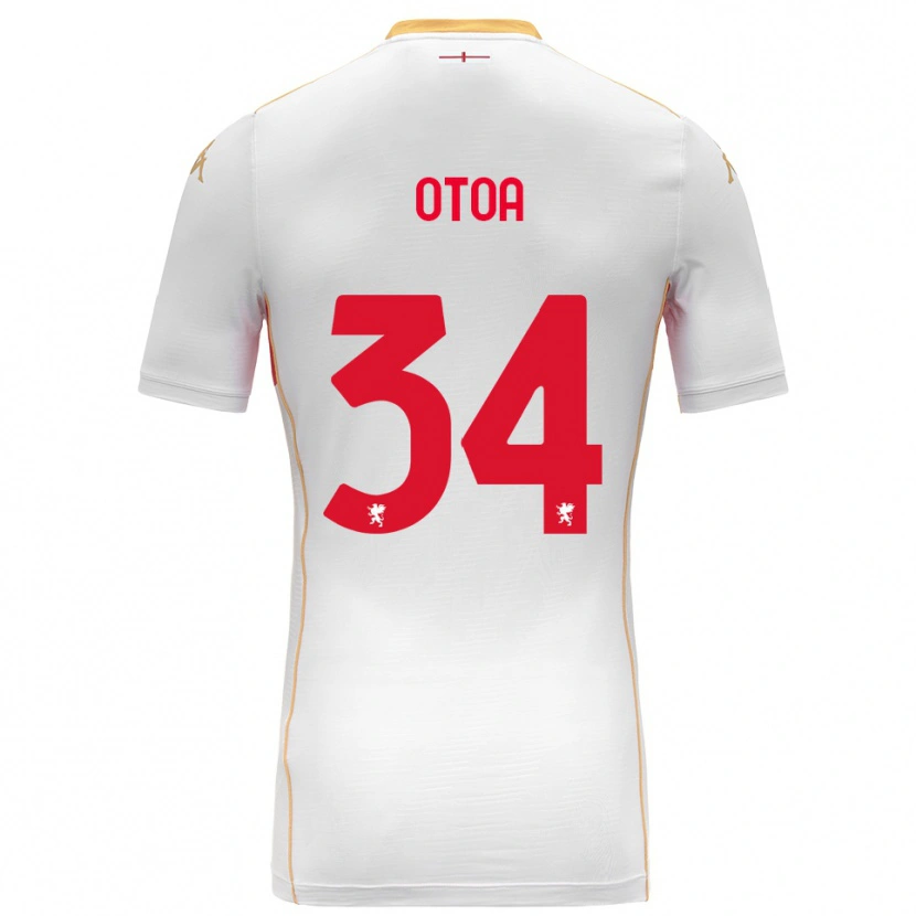 Danxen Homem Camisola Sebastian Otoa #34 Branco Vermelho Alternativa 2025/26 Camisa Brasil
