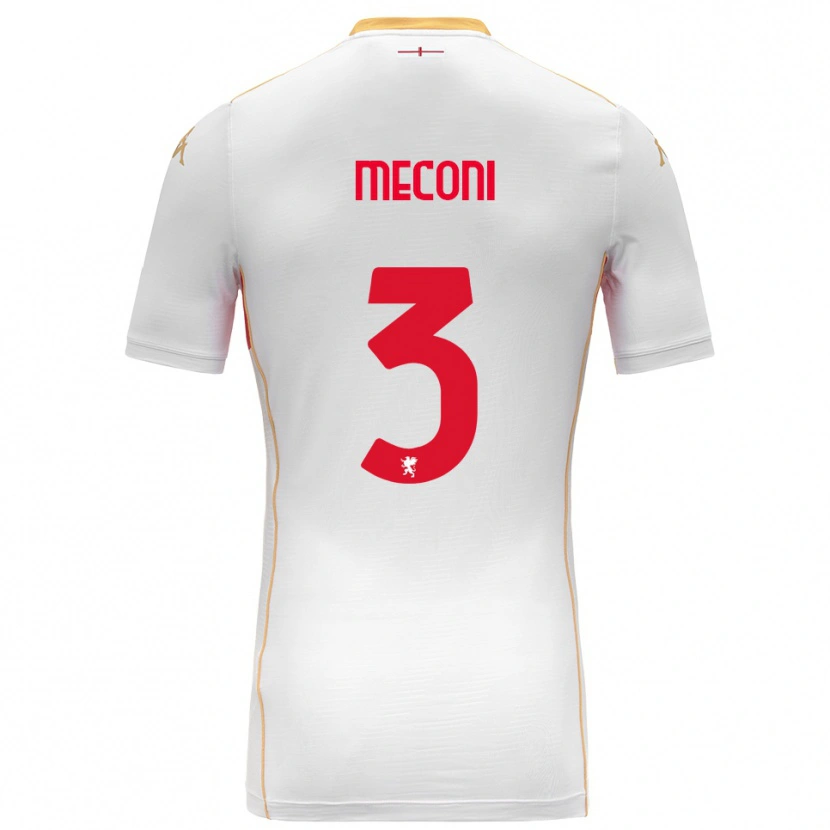 Danxen Homem Camisola Edoardo Meconi #3 Branco Vermelho Alternativa 2025/26 Camisa Brasil