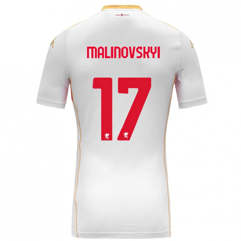 Danxen Homem Camisola Ruslan Malinovskyi #17 Branco Vermelho Alternativa 2025/26 Camisa Brasil