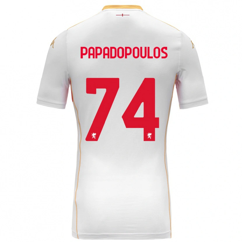 Danxen Homem Camisola Christos Papadopoulos #74 Branco Vermelho Alternativa 2025/26 Camisa Brasil