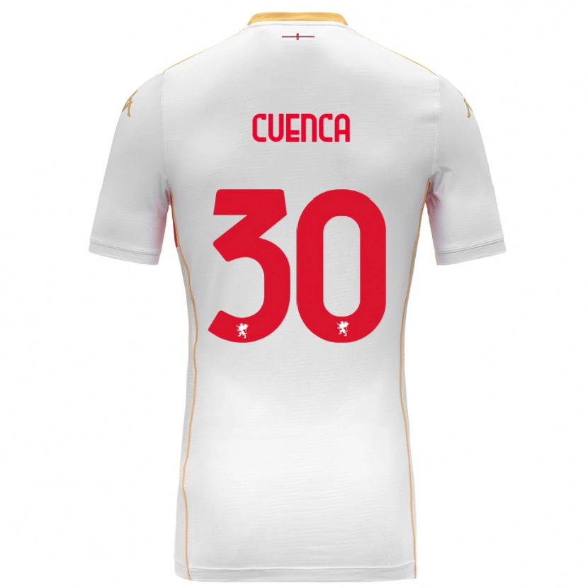 Danxen Homem Camisola Hugo Cuenca #30 Branco Vermelho Alternativa 2025/26 Camisa Brasil