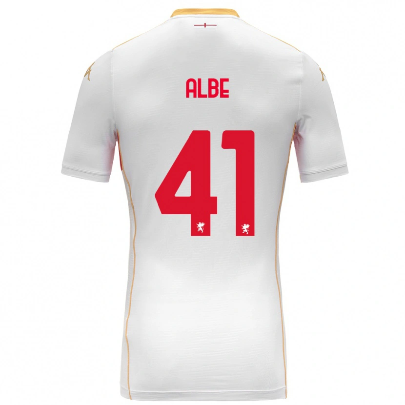 Danxen Homem Camisola Salem Albè #41 Branco Vermelho Alternativa 2025/26 Camisa Brasil