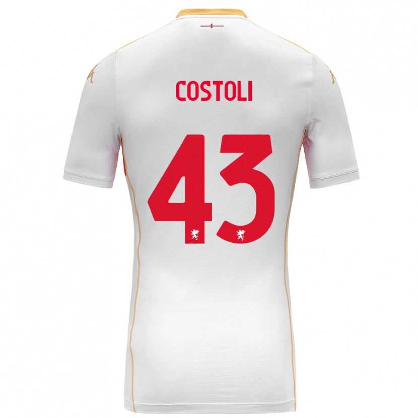 Danxen Homem Camisola Lorenzo Costoli #43 Branco Vermelho Alternativa 2025/26 Camisa Brasil