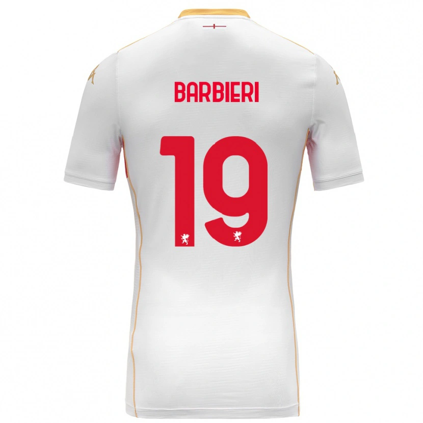 Danxen Homem Camisola Filippo Barbieri #19 Branco Vermelho Alternativa 2025/26 Camisa Brasil