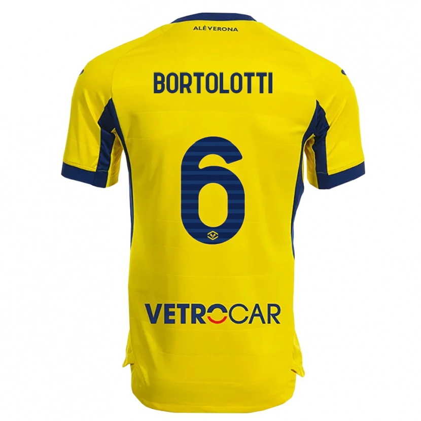 Danxen Homem Camisola Marco Bortolotti #6 Amarelo Marinho Alternativa 2025/26 Camisa Brasil
