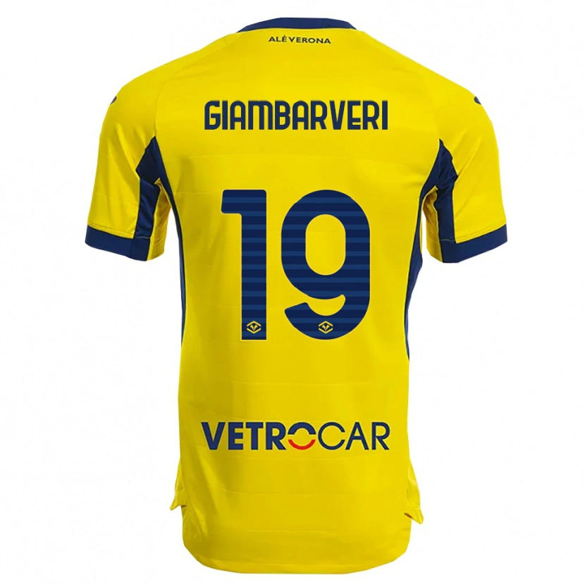 Danxen Homem Camisola Mattia Giambarveri #19 Amarelo Marinho Alternativa 2025/26 Camisa Brasil