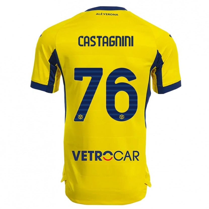 Danxen Homem Camisola Mirko Castagnini #76 Amarelo Marinho Alternativa 2025/26 Camisa Brasil