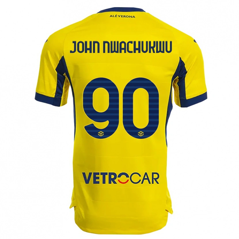 Danxen Homem Camisola Samuel John Nwachukwu #90 Amarelo Marinho Alternativa 2025/26 Camisa Brasil