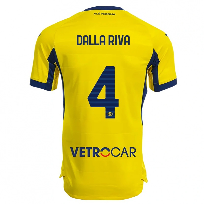 Danxen Homem Camisola Stefano Dalla Riva #4 Amarelo Marinho Alternativa 2025/26 Camisa Brasil