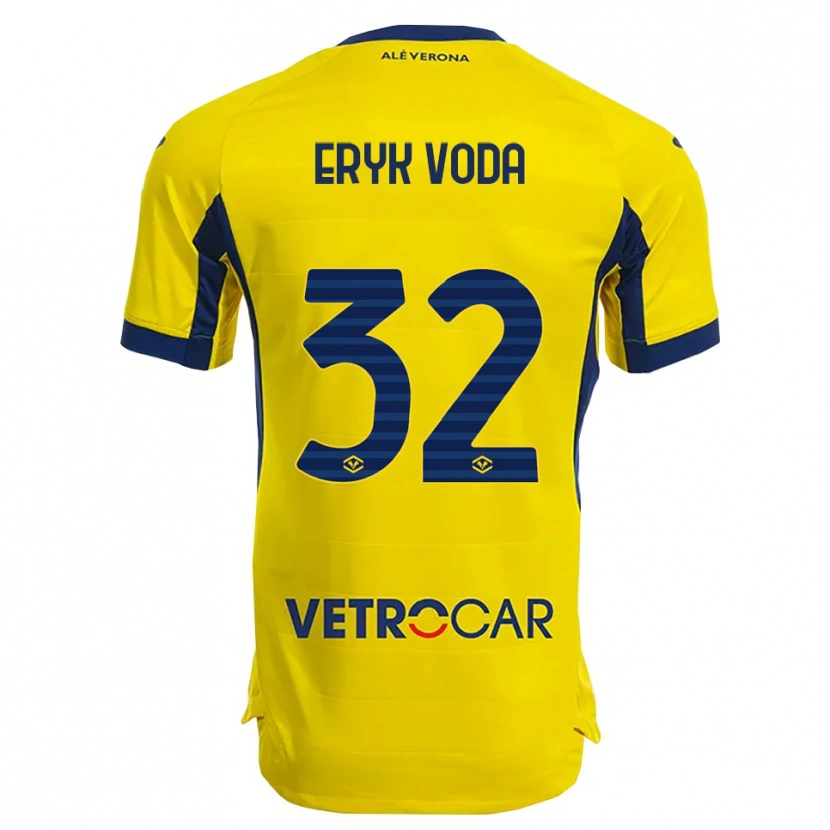 Danxen Homem Camisola Eryk Vodă #32 Amarelo Marinho Alternativa 2025/26 Camisa Brasil