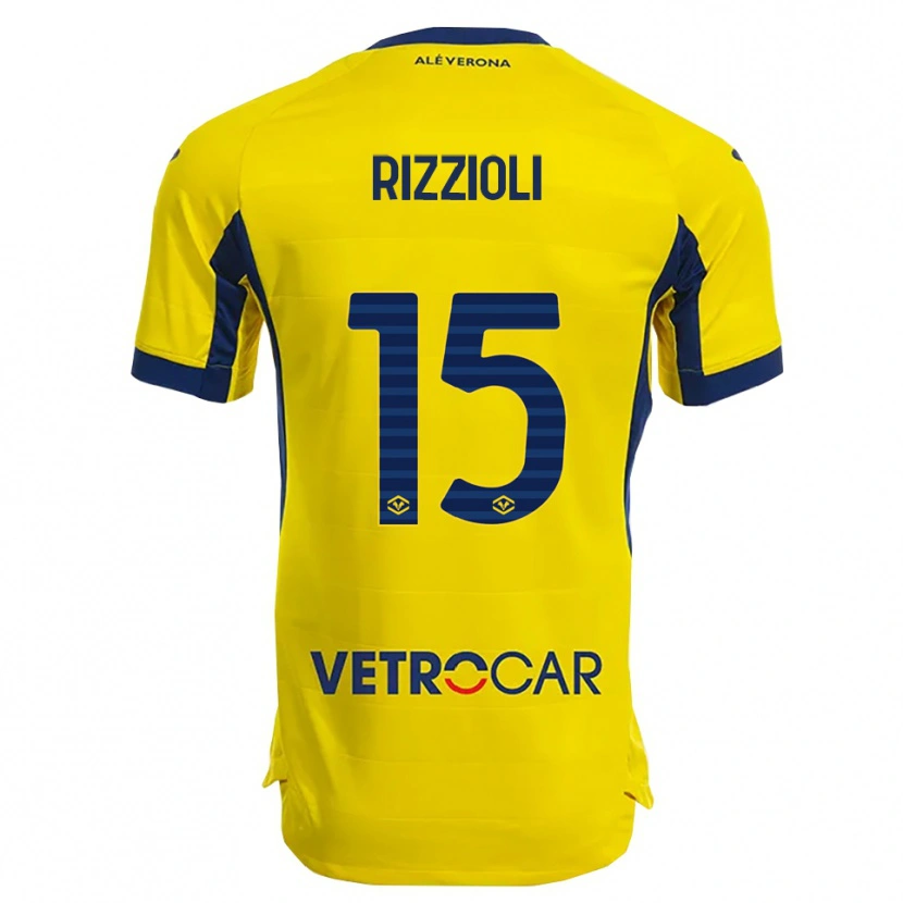 Danxen Homem Camisola Gaia Rizzioli #15 Amarelo Marinho Alternativa 2025/26 Camisa Brasil