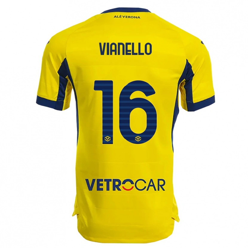 Danxen Homem Camisola Diego Vianello #16 Amarelo Marinho Alternativa 2025/26 Camisa Brasil