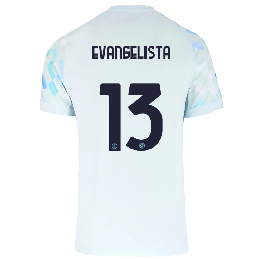 Danxen Homem Camisola Edoardo Evangelista #13 Branco Azul Alternativa 2025/26 Camisa Brasil