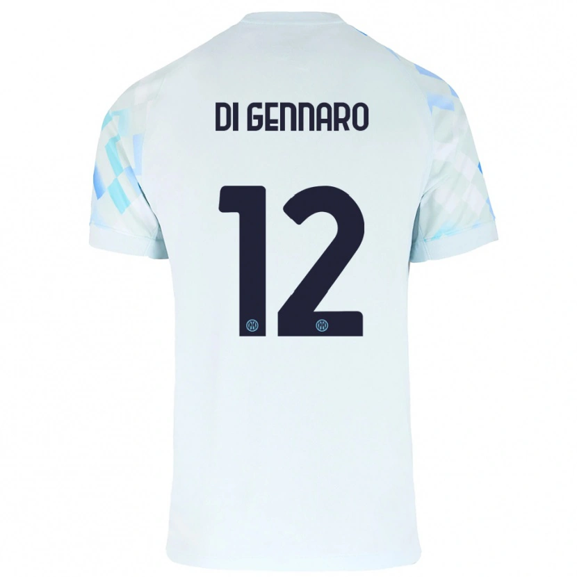 Danxen Homem Camisola Raffaele Di Gennaro #12 Branco Azul Alternativa 2025/26 Camisa Brasil