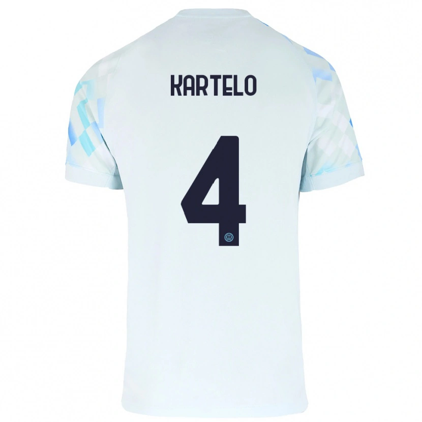Danxen Homem Camisola Dominik Kartelo #4 Branco Azul Alternativa 2025/26 Camisa Brasil