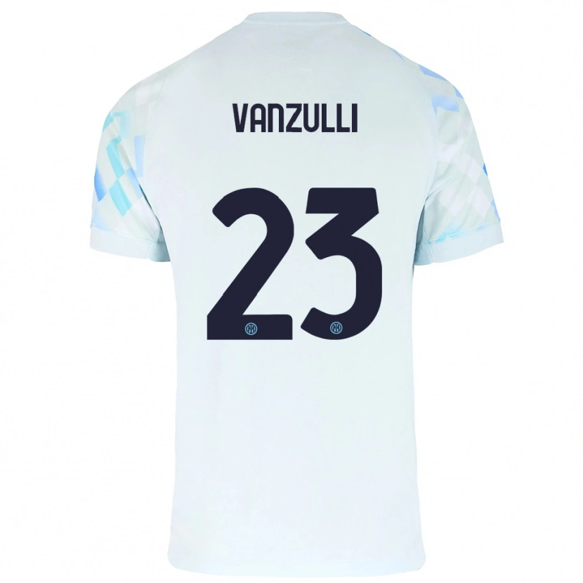 Danxen Homem Camisola Marco Vanzulli #23 Branco Azul Alternativa 2025/26 Camisa Brasil