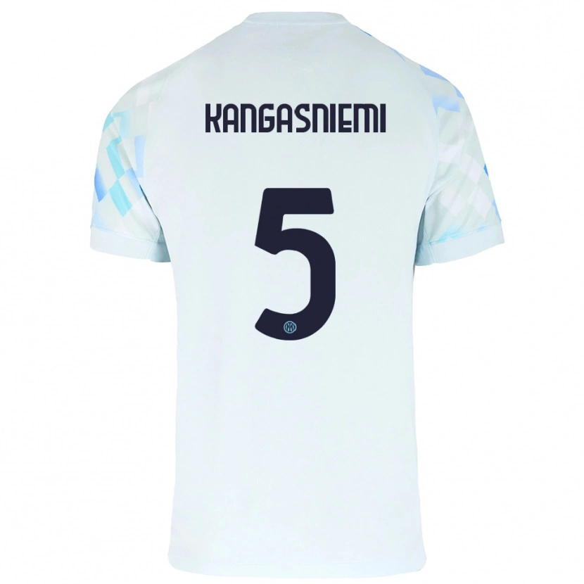 Danxen Homem Camisola Ilari Kangasniemi #5 Branco Azul Alternativa 2025/26 Camisa Brasil