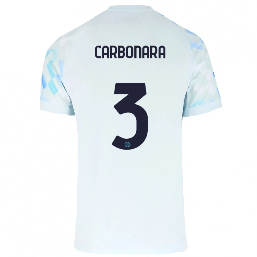 Danxen Homem Camisola Matteo Carbonara #3 Branco Azul Alternativa 2025/26 Camisa Brasil
