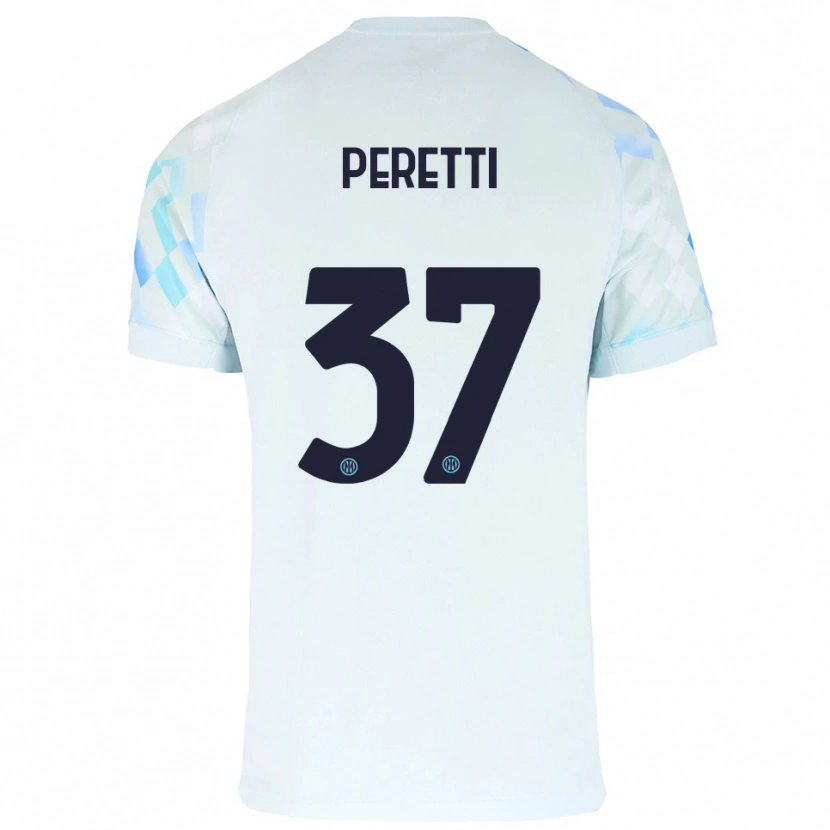 Danxen Homem Camisola Lorenzo Peretti #37 Branco Azul Alternativa 2025/26 Camisa Brasil