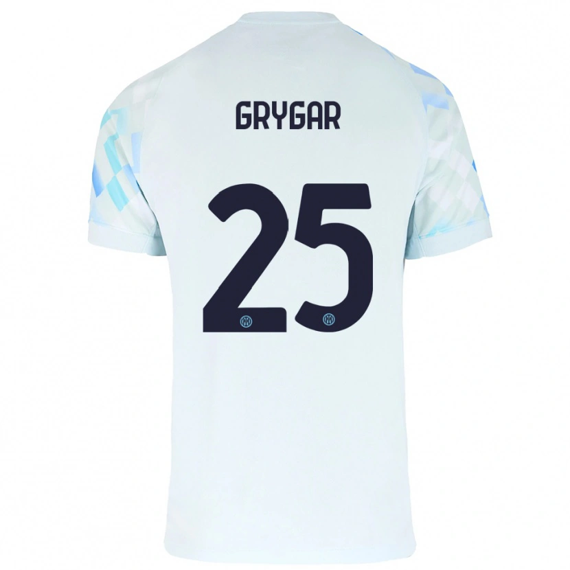 Danxen Homem Camisola Samuel Grygar #25 Branco Azul Alternativa 2025/26 Camisa Brasil