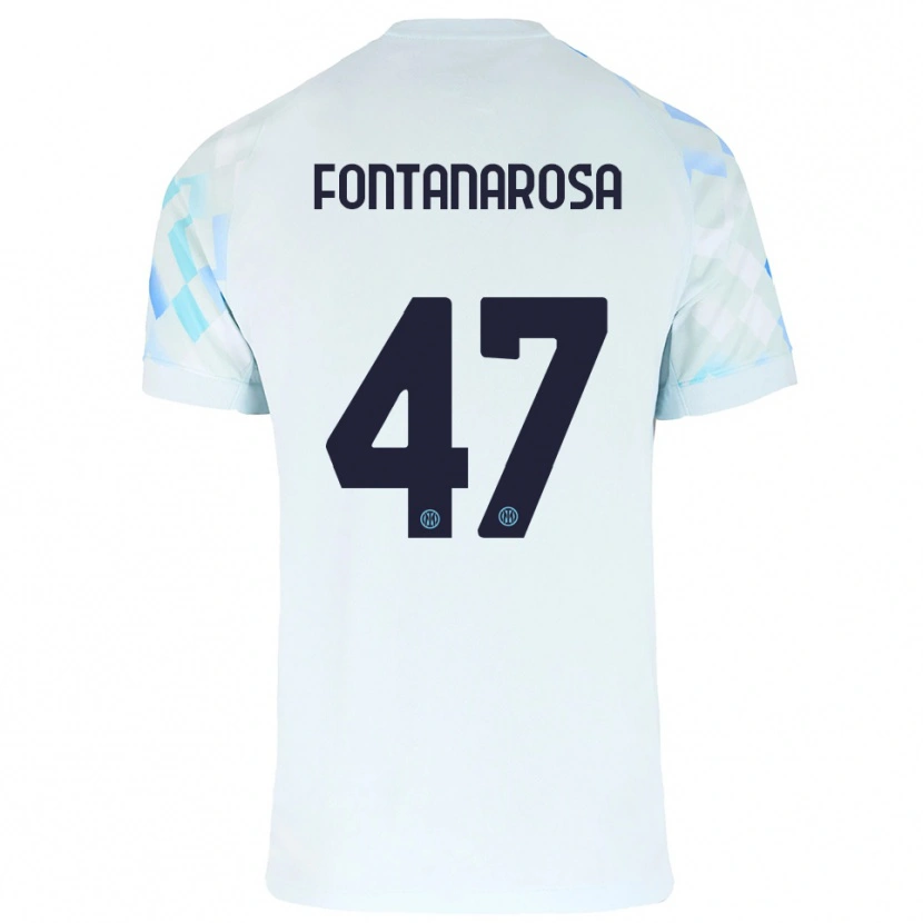 Danxen Homem Camisola Alessandro Fontanarosa #47 Branco Azul Alternativa 2025/26 Camisa Brasil