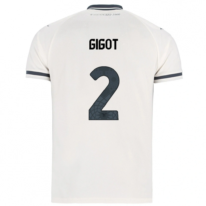 Danxen Homem Camisola Samuel Gigot #2 Branco Marinho Alternativa 2025/26 Camisa Brasil