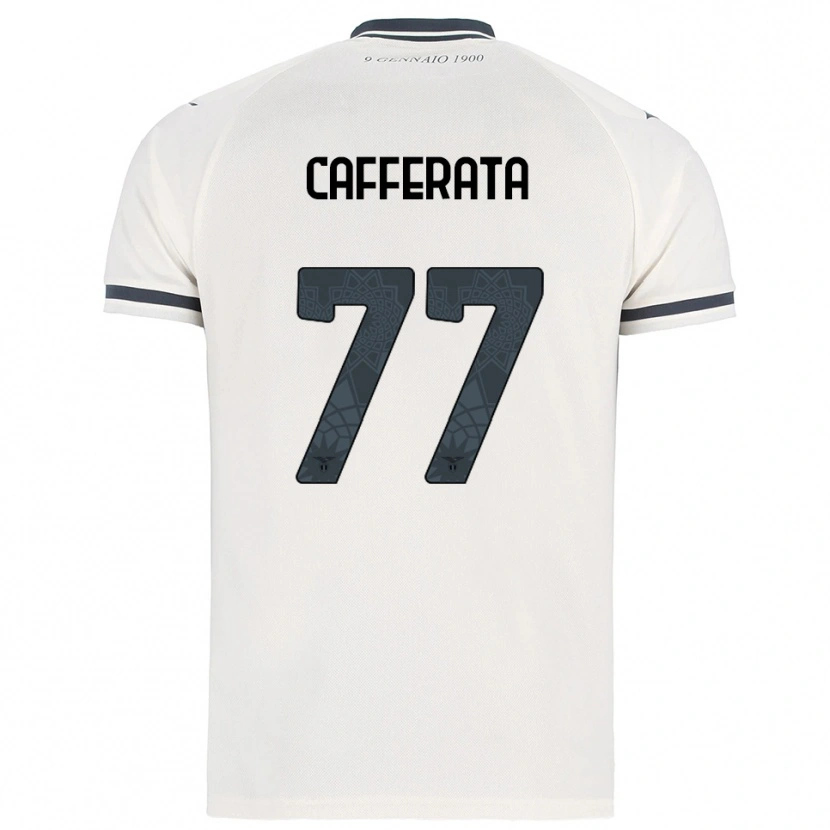 Danxen Homem Camisola Federica Cafferata #77 Branco Marinho Alternativa 2025/26 Camisa Brasil