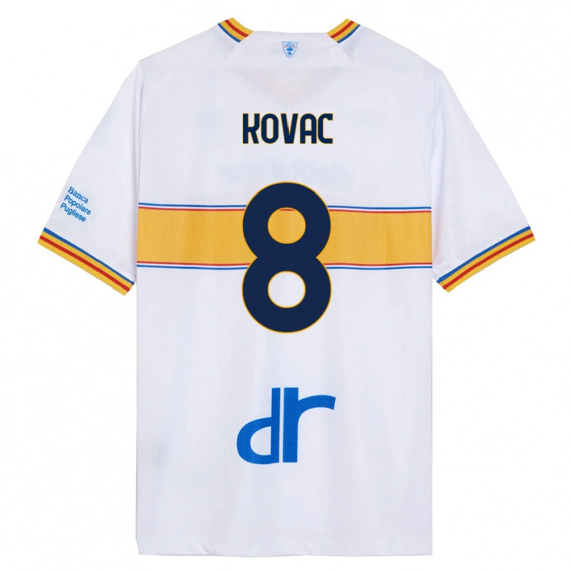 Danxen Homem Camisola Niko Kovač #8 Branco Amarelo Alternativa 2025/26 Camisa Brasil